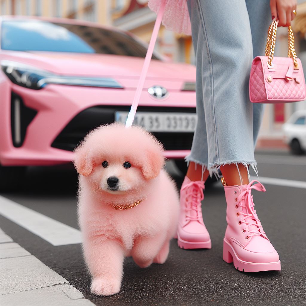 Los "trendy idiotas"... y el perrito rosa